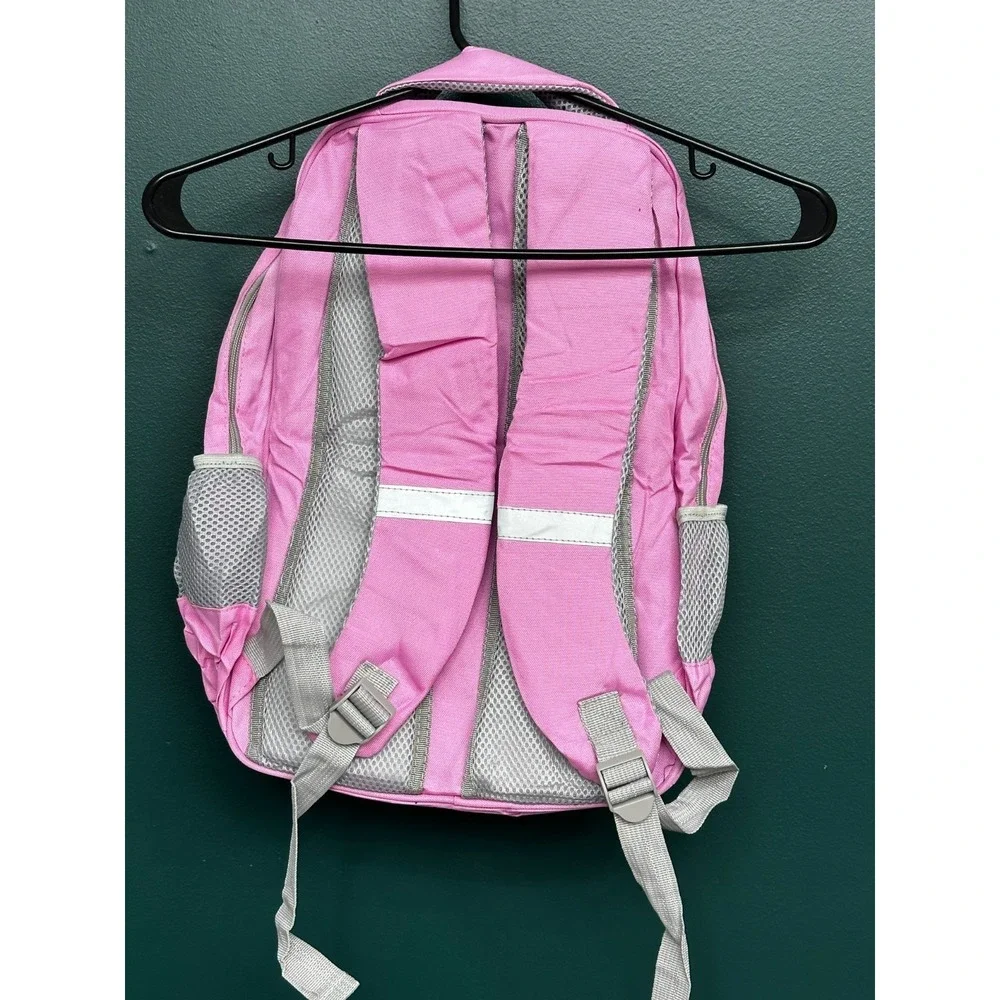 Princess Melinia Pink Back Pack Double Straps Nylon Canvas Print Large